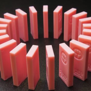 櫻粉色標準型骨牌100片